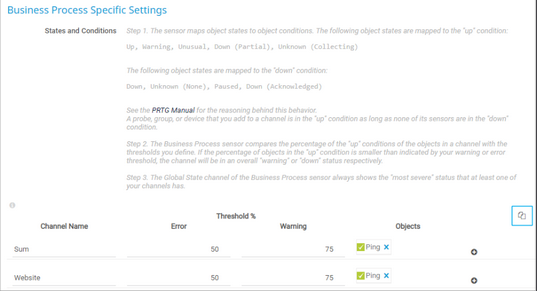 The Business Process Sensor Configuration Clipboard